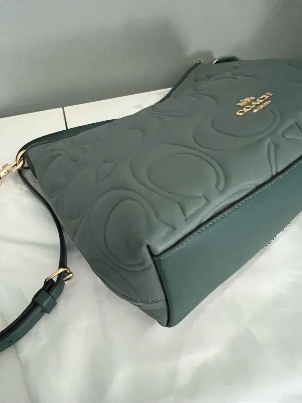 Coach Laurel Shoulder Bag In Blocked Signature Leather